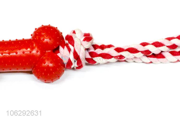 Hot Selling Plastic Chew Toy With Cotton Rope For Pet