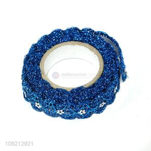 Bulk price decorative blue glitter adhesive tape