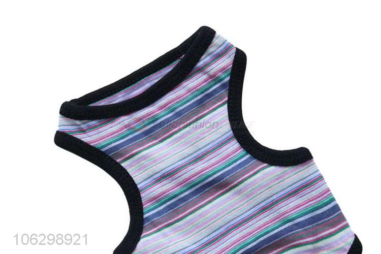 New Style Stripe Cotton Waistcoat Cheap Dog Clothes