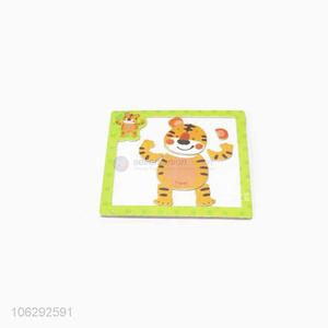 High sales educational kids wooden tiger puzzle