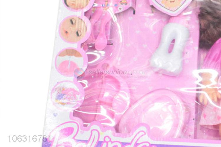 Good quality beautiful baby girl doll set toys