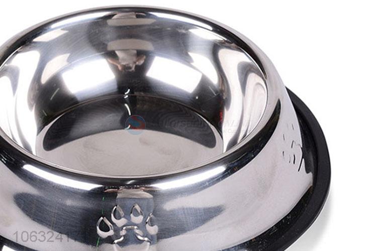 Best Stainless Steel Dog Bowl Slip-Proof Durable Pet Dog Water Feeding Bowl