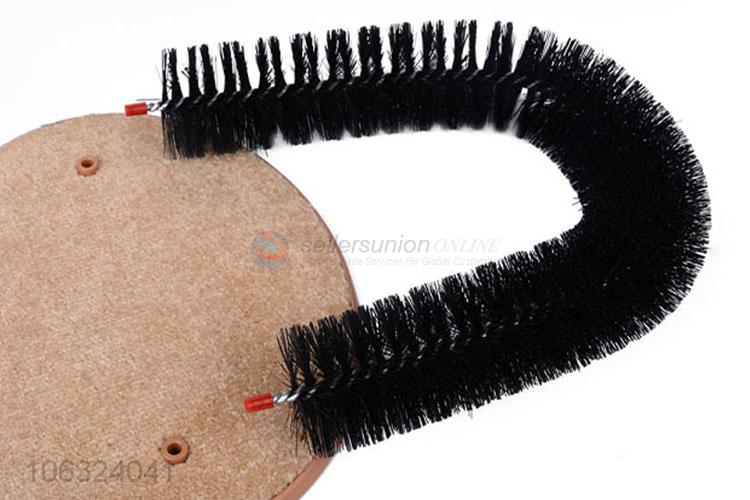 New Arrival Arch Pet Cat Self Groomer With Round Fleece Base Cat Toy Brush Toys For Pets Scratching Devices