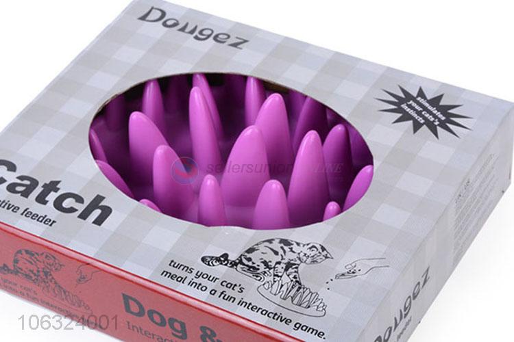 High Quality Food Grade Slow Eating Non Slip Jungle Shape Pet Bowl