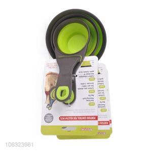 Multi-Functional Silicone Collapsible Measuring Cup Pet Food Scoop With Clip