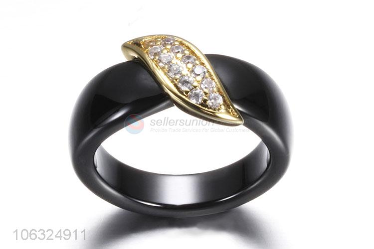 Wholesale Black White Couple Gift Ceramic Finger Ring