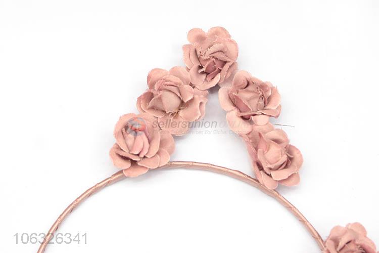 Fashion Animal Cat Ears Hair Clasp With Flowers