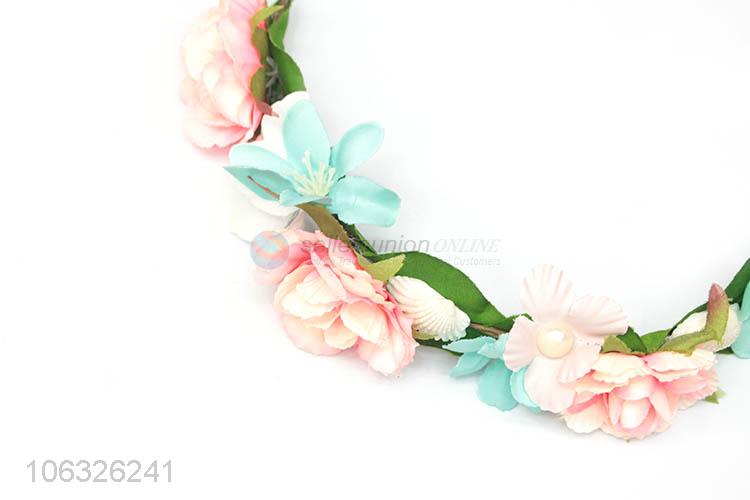New Lovely Floral Hair Bands Elastic Flowers Hair Accessories