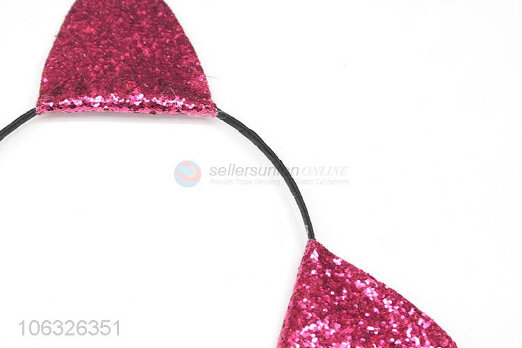 Simple Design Hair Accessories Cat Ear Hairband For Girls