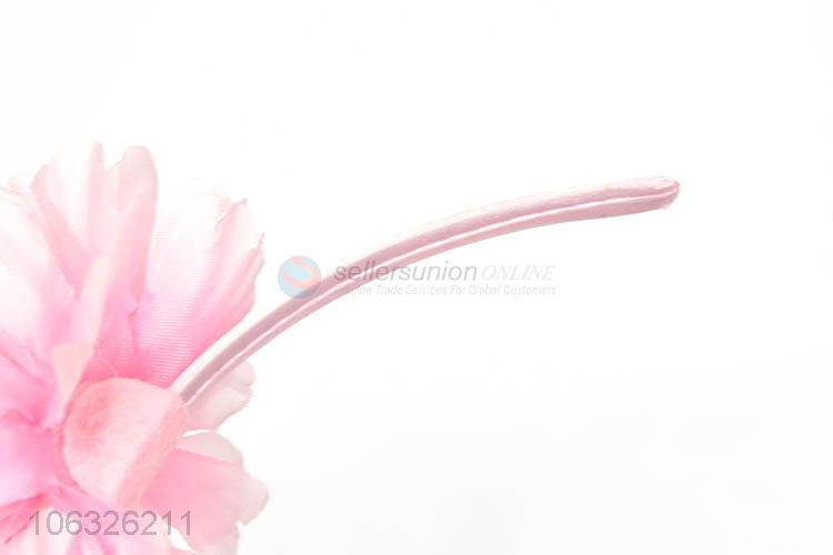 High Quality Pink Flower Hair Accessory Girls Hair Clasp