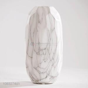 Modern Geometric Vase White Marble Pattern Designs Ceramic Flower Vase
