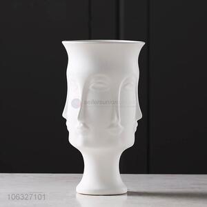 High Quality Human Face Ceramics Vase For Ornament
