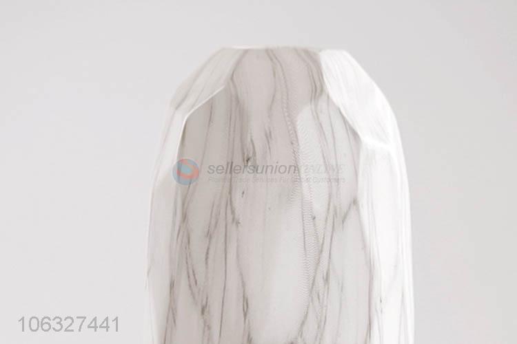 Modern Geometric Vase White Marble Pattern Designs Ceramic Flower Vase