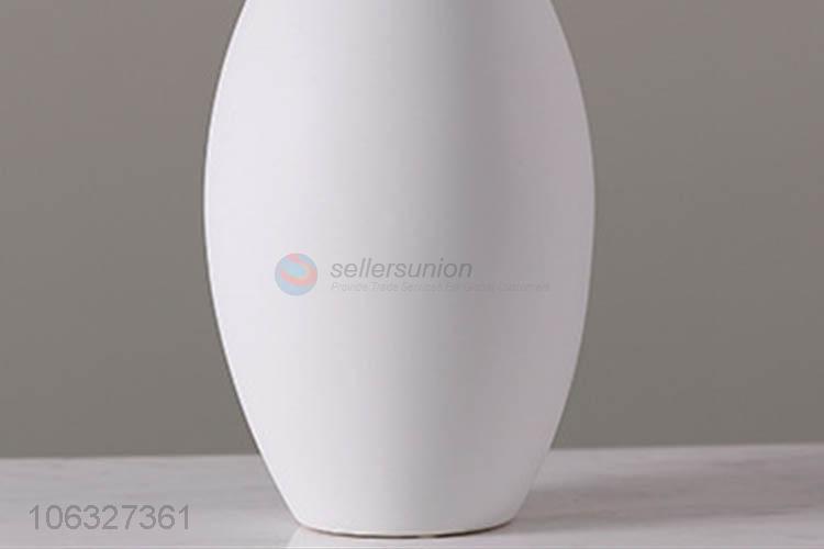 Simple Design Home Decoration White Matte Ceramic Flower Vase