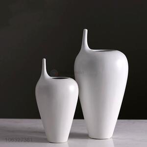 Custom Modern Home Decoration Ceramic Matte White Vase