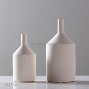New Style White Ceramic Vase Modern Tabletop Home Decoration Ornament