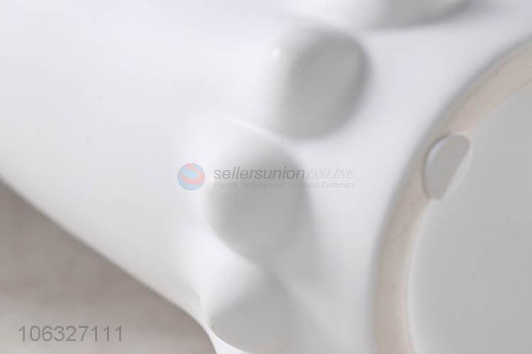 Hot Style Milk White Surface Porcelain Human Face Pot Ceramic Vase