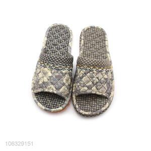 New Style Anti Skid Natural Linen Slippers For Women