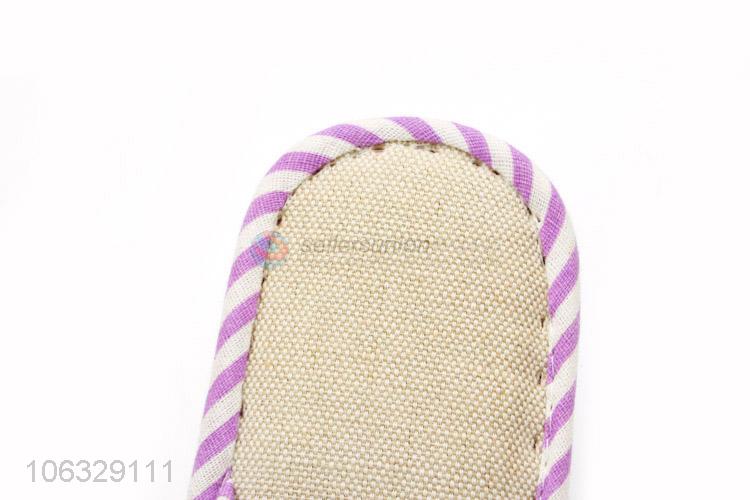 High Quality Woman Man Linen Home Slippers Open Toes Slippers