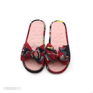 Elegant Personality Lovely Bowknot Flax Open Toe Slippers