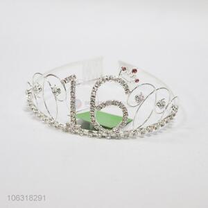 Popular Alloy Tiaras Birthday Crown With Diamonds