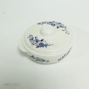 High quality retro pattern melamine bowl with lid