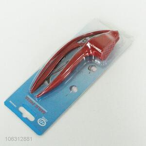 Low price wholesale red iron garlic press