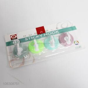 Wholesale 4pcs heavy duty plastic sticky hooks wall hooks