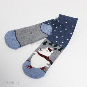 Hot products Christmas bear pattern women winter socks