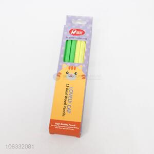 Wholesale 12 Pieces Real Wood Pencil Popular Stationery