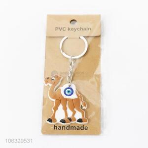Wholesale cartoon camel keyring pvc key chain