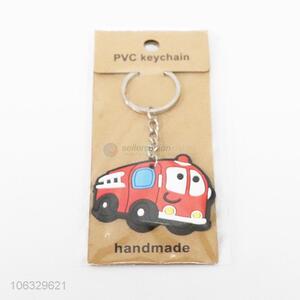 Great sales cartoon bus keyring pvc key chain