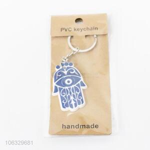 New arrival hamsa hand keyring pvc key chain