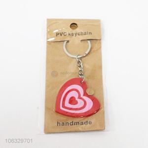 Good price cartoon heart keyring pvc key chain