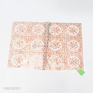 Factory sales rose gold peony pattern PVC placemat