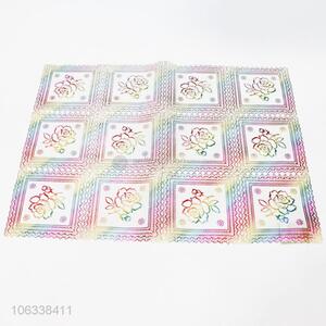 Facroty Selling Rose Pattern PVC Plastic Placemats