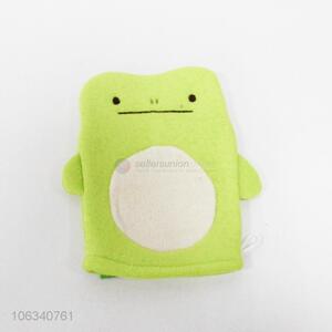 Best selling cute frog shaped terry cloth bath gloves for kids