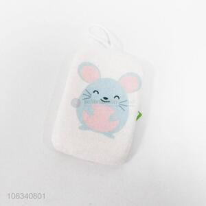 Low price lovely mouse printed shower sponge bath sponge
