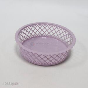 Promotional beautiful round hollow-out PP storage basket