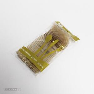 Wholesale Price 20PC <em>Disposable</em> Silver Plastic <em>Fork</em>