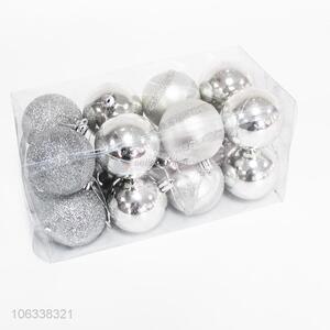 Wholesale 16pcs silver balls Christmas tree ornaments