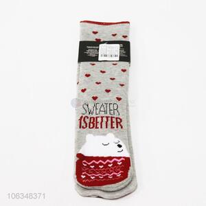 Wholesale fashion cartoon animal pattern girls polyester socks