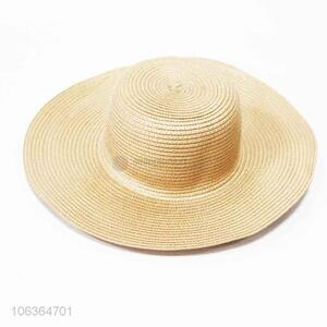 Wholesale women woven sun hat plastic straw hat
