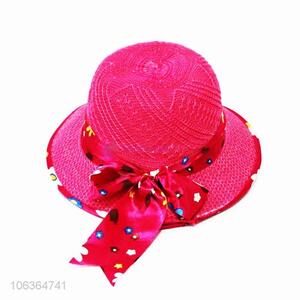 China factory custom girl polyester sun hat with band