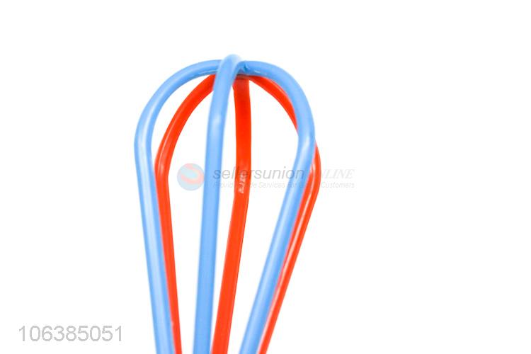 Suitable price kitchen supplies colorful plastic egg beater egg whisk