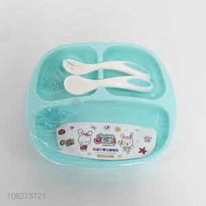 Wholesale Plastic Dinner Plate With Fork And Spoon Set For Children