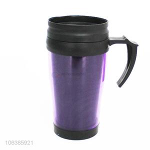 Low price customized plastic auto mug with handle