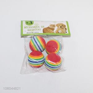 New Arrival 4 Pieces Colorful Pet Ball Toy