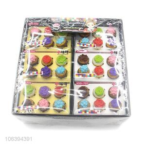 Non-toxic lovely kids stationery colorful 3D cartoon erasers