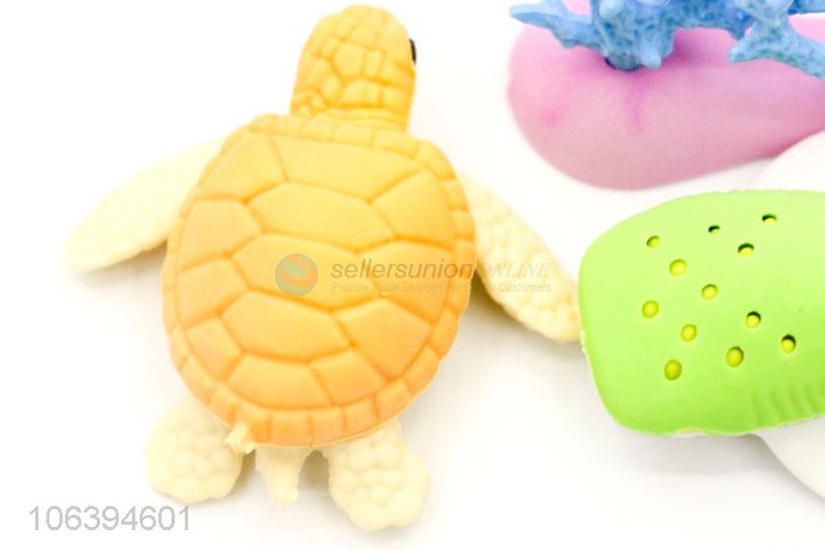 Promotional cheap lovely kids stationery colorful 3D cartoon erasers
